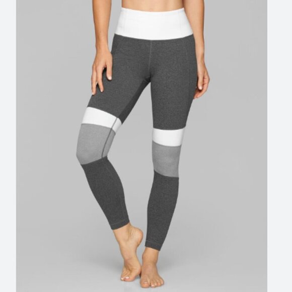 ATHLETA ModBlock Salutation Tight Legging Gray Heather M 158834-01 - Picture 1 of 10